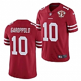 Nike 49ers 10 Jimmy Garoppolo Red 75th Anniversary Vapor Untouchable Limited Jersey Dzhi,baseball caps,new era cap wholesale,wholesale hats